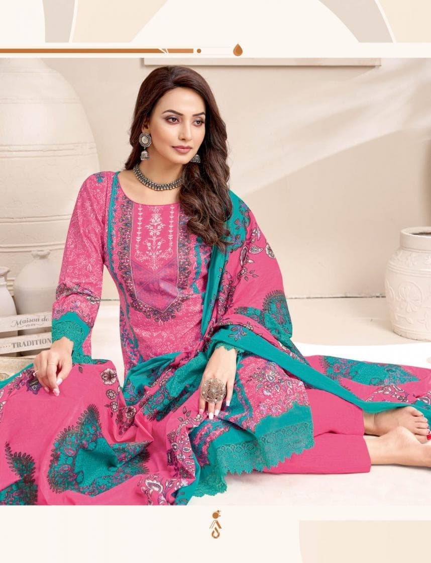 Pink Cotton Suit Set 10G
